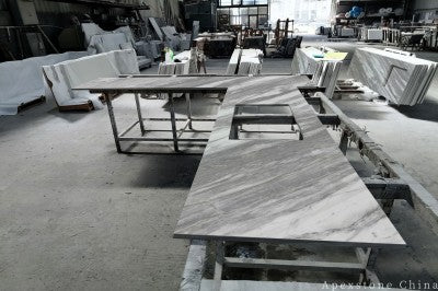 Prefabricated Volakas White Marble tops