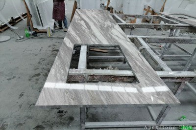 Prefabricated Volakas White Marble tops
