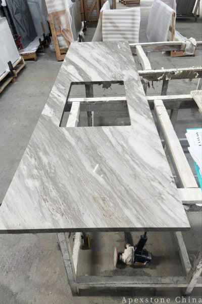 Prefabricated Volakas White Marble tops