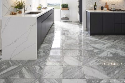 2x2 Volakas White Marble tiles