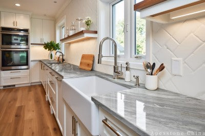 Volakas White white Marble kichen countertops