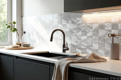 16x16 Volakas White Marble tiles