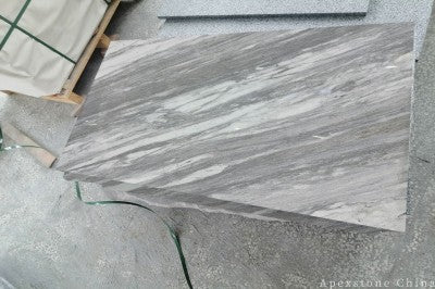 24x24 white Marble patio walls