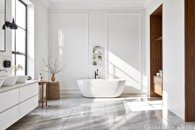 2x2 Volakas White Marble tiles