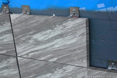 24x24 white Marble patio walls