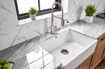 Volakas White white Marble kichen countertops