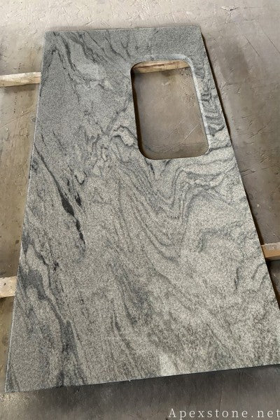 Real Wisconsin White Granite island countertops