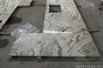 Real Wisconsin White Granite island countertops