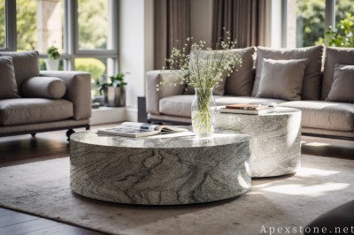 genuine white Granite coffee table