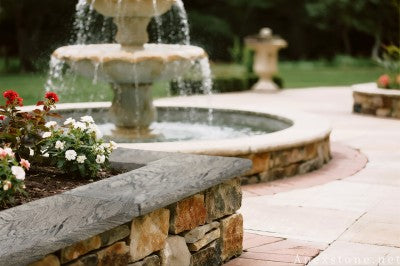 50mm white Granite patio walls