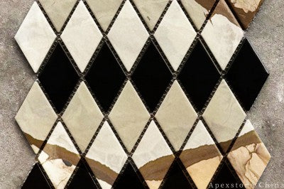 polished Woodstone Quartzite mosaic tiles