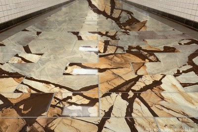 polished Woodstone Quartzite mosaic tiles