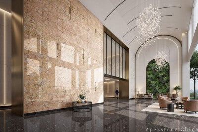 small Yellow Marble wall office