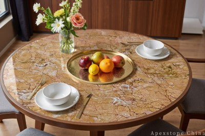 diy Yellow Marble dining table