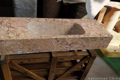 Yellow Marble carved sinks