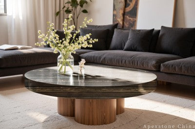 real black Quartzite coffee table