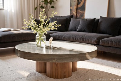 antique blue Marble coffee table