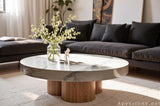 large white Marble coffee table