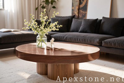 antique red Marble coffee table
