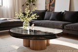 antique black Granite coffee table