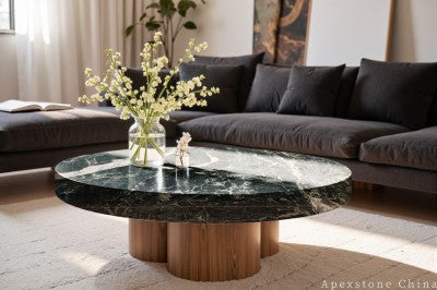 small green Marble coffee table