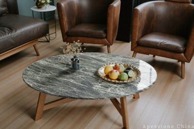 long black Marble cocktail table