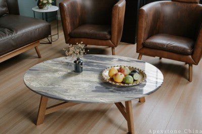 vintage black Marble cocktail table