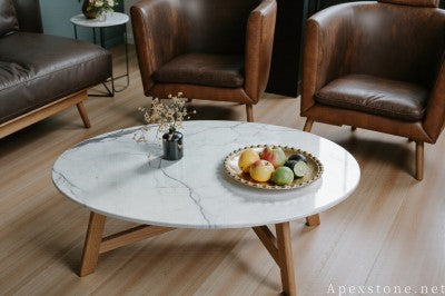 vintage white Marble cocktail table