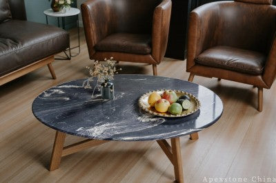 small black Marble coffee table
