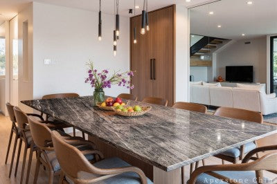 round grey Marble dining table
