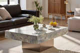 real grey Quartzite cocktail table