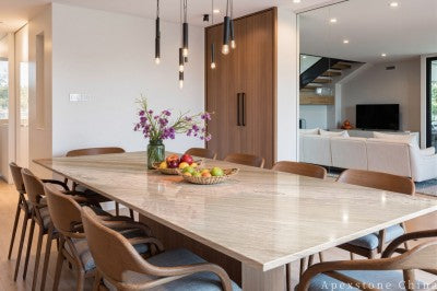 with drawer white Marble dining table