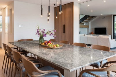 big grey Marble dining table