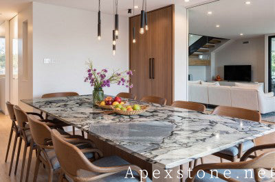 round grey Marble dining table