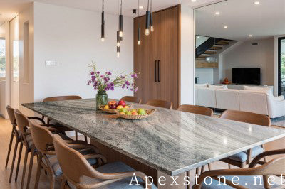 with storage purple Marble dining table
