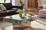 round blue Granite cocktail table