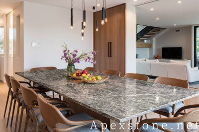 circle black Marble dining table