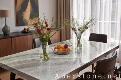 round purple Marble dining table