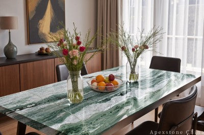 vintage green Marble dining table