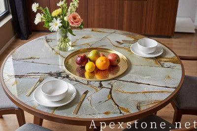 vintage blue Quartzite dining table