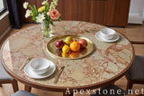 round cream Marble dining table