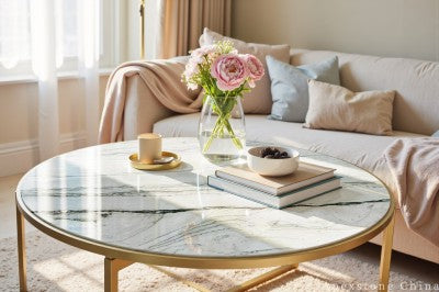 diy white Quartzite coffee table