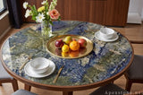 vintage blue Granite dining table