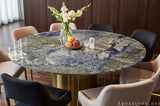 vintage blue Granite dining table