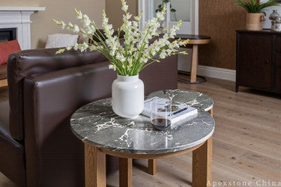 round grey Marble side table