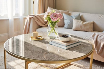 vintage brown Marble coffee table