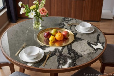 large grey Marble dining table