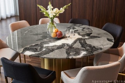 large grey Marble dining table