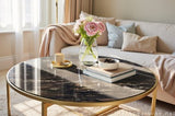 antique black Granite coffee table