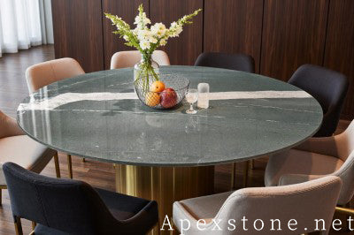 48 round green Marble table tops